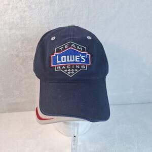 NASCAR Team Lowes Racing Cap Hat Strapback Adjustable #48 Blue 100% Cotton